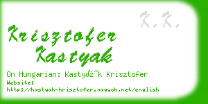 krisztofer kastyak business card